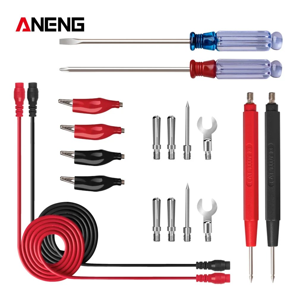 ANENG Multimeter Test Leads Universal Cable screwdriver AC/DC 1000V Measuring Probes Pen for Multi-Meter Tester Wire Tips kit