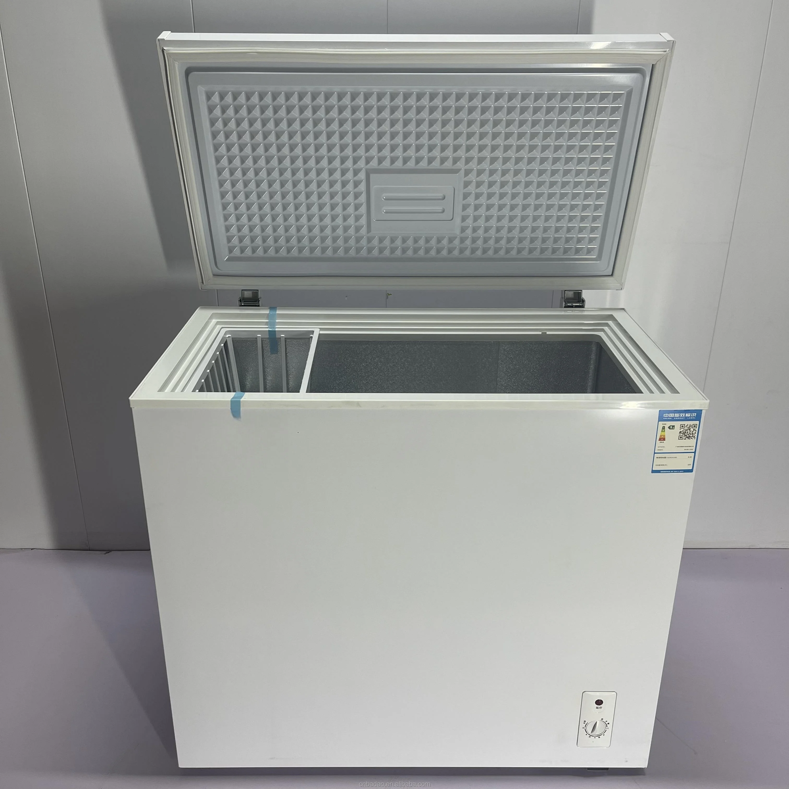 58L Single Temperature Conversion Cabinet Freezer Household and Commercial Horizontal Deep Freezer Electric Power Source