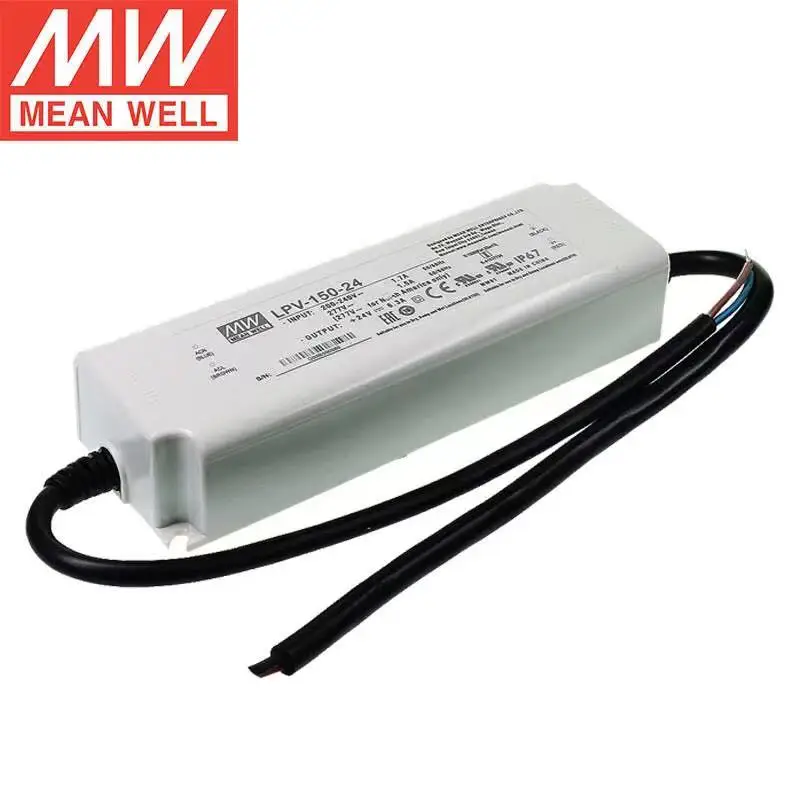 

Tai Wan MEAN WELL LPV-150-24 24V 6.3A 150Watt Constant Voltage waterproof Power Supply IP67 For LED Lighting driver