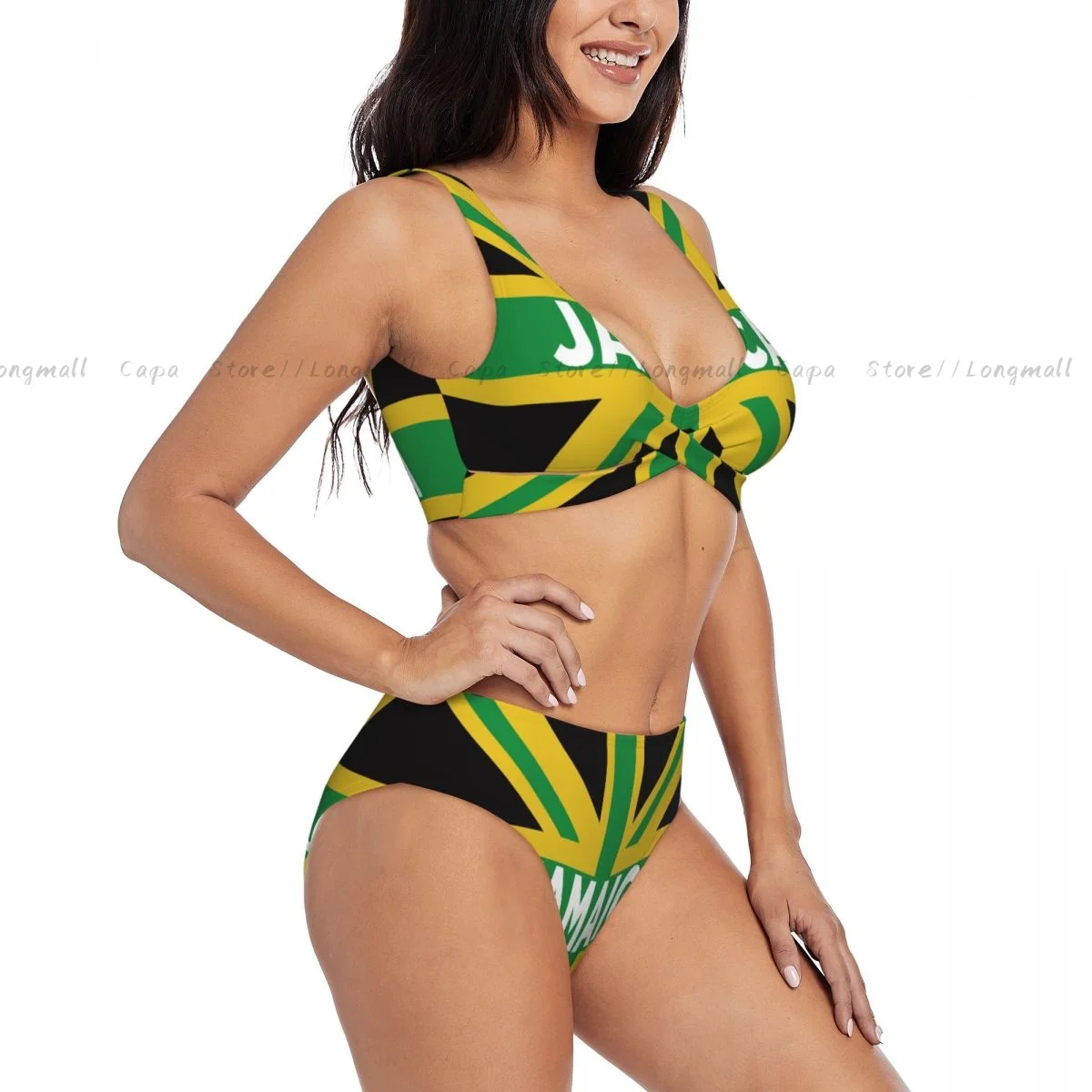 

Женский комплект бикини с флагом Ямайки, купальник с эффектом пуш-ап, женский купальник, купальный костюм