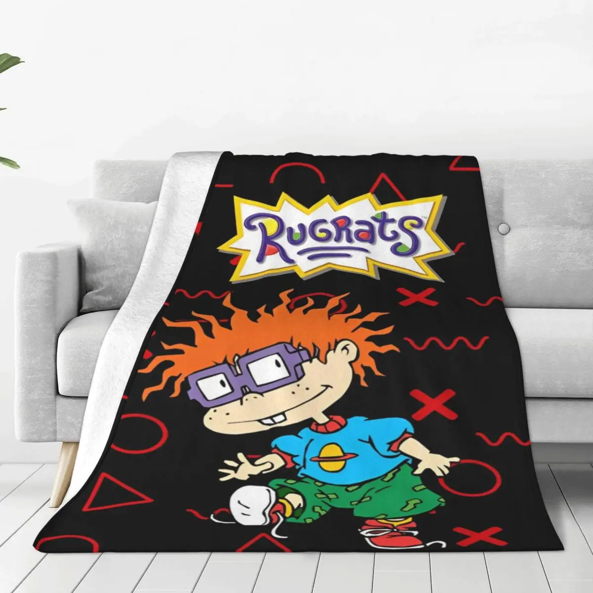 Multifunction Rugrat Reptar City Destroyer Child Cartoon Blanket Merch Room Decorative Throw Blanket Soft Coral Fleece Plush