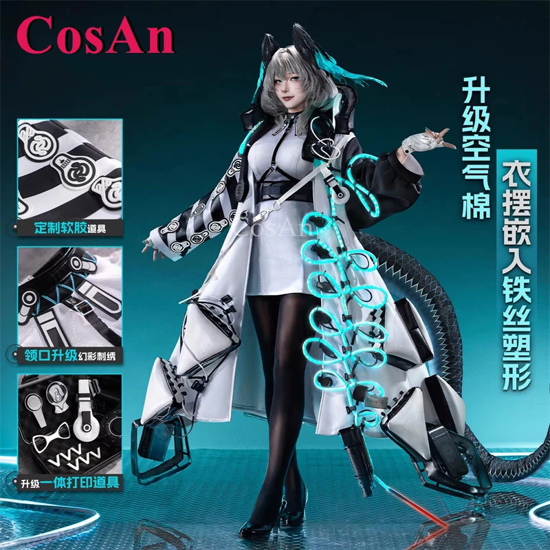 

Костюмы для косплея CosAn Game Arknights Ho'olheyak: Элегантные и роскошные боевые униформы V2.0 для женщин, одежда для мероприятий и ролевых игр