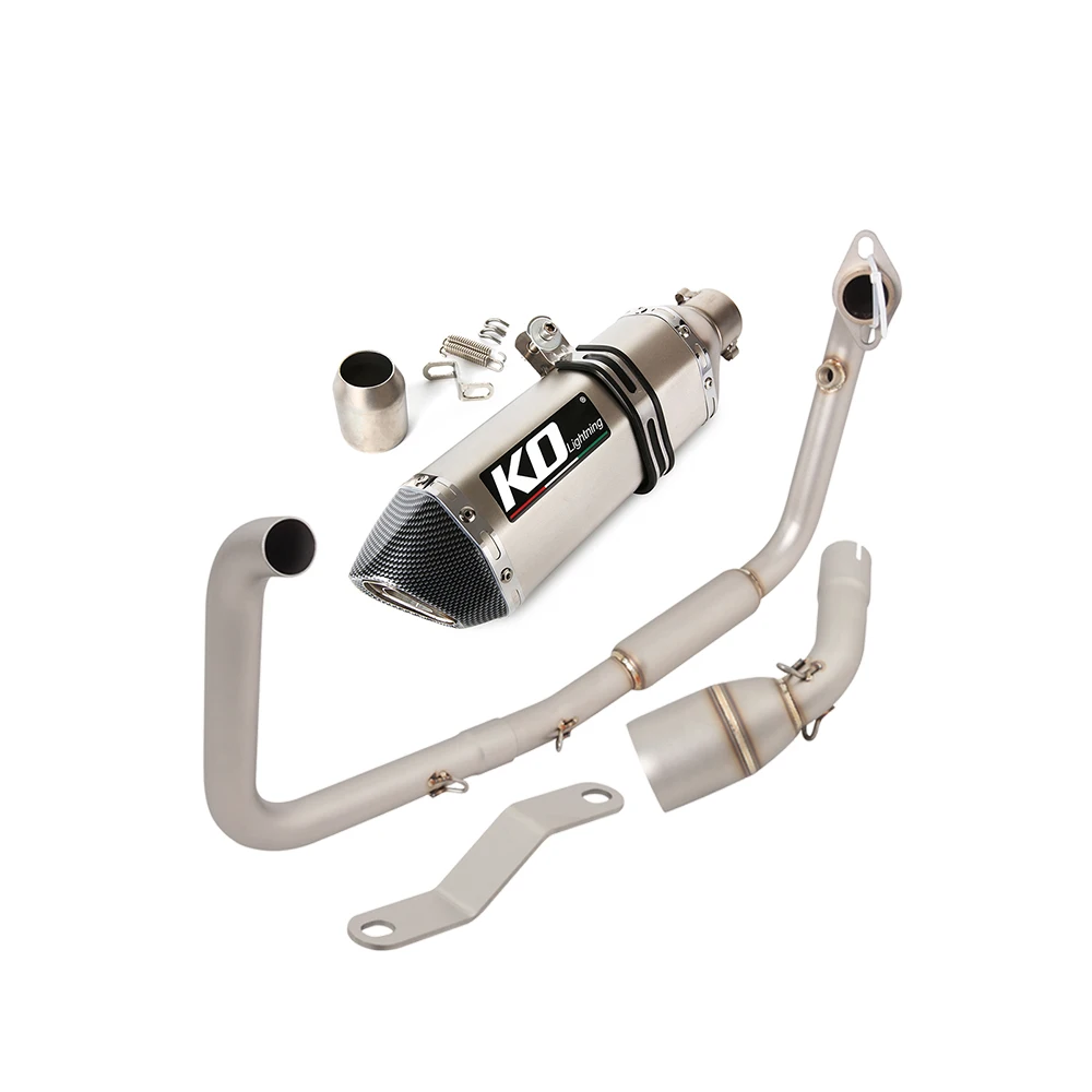 Header Pipe Motorcycle Full Exhaust Escape Muffler Middle Link Pipe Stainless Steel Slip On For Benelli TNT125 2017-2023