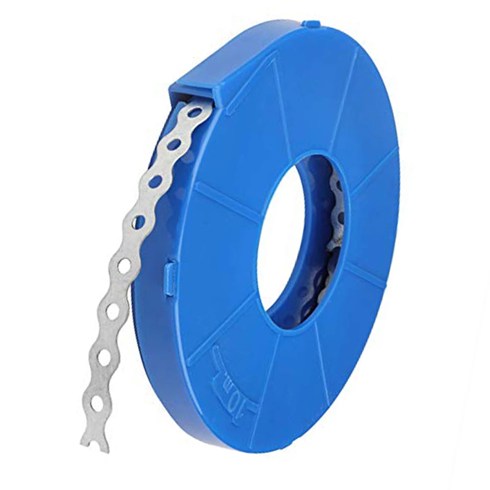 Carbon Steel Multi Functional Cable Tie 30ft Length 5mm Hole Diameter 14mm Spacing for Efficient Cable Bundling and Storage
