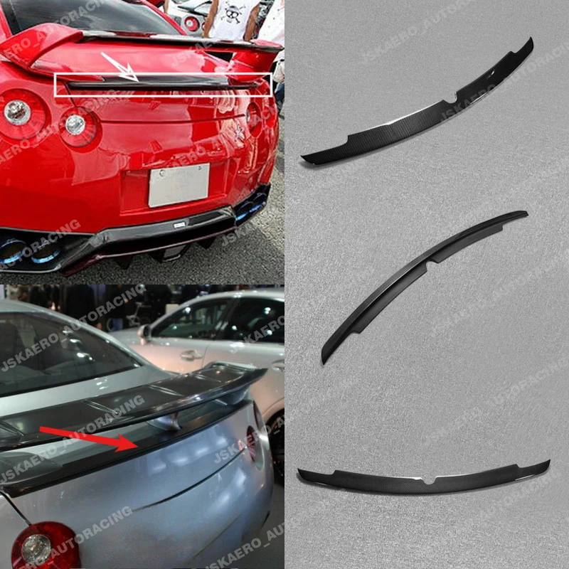 

For Nissan 09-16 R35 GTR Rear Trunk Boot Lip Spoiler Flap Addon Carbon Fiber car BodyKits