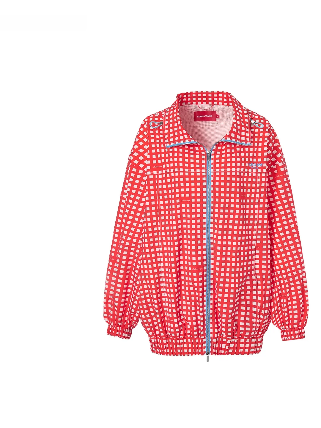 

Женская ретро-куртка LEDIM WANG с капюшоном, длинными рукавами, цветными вставками, весна 2026, новая модель, из полиэфирного волокна, на молнии