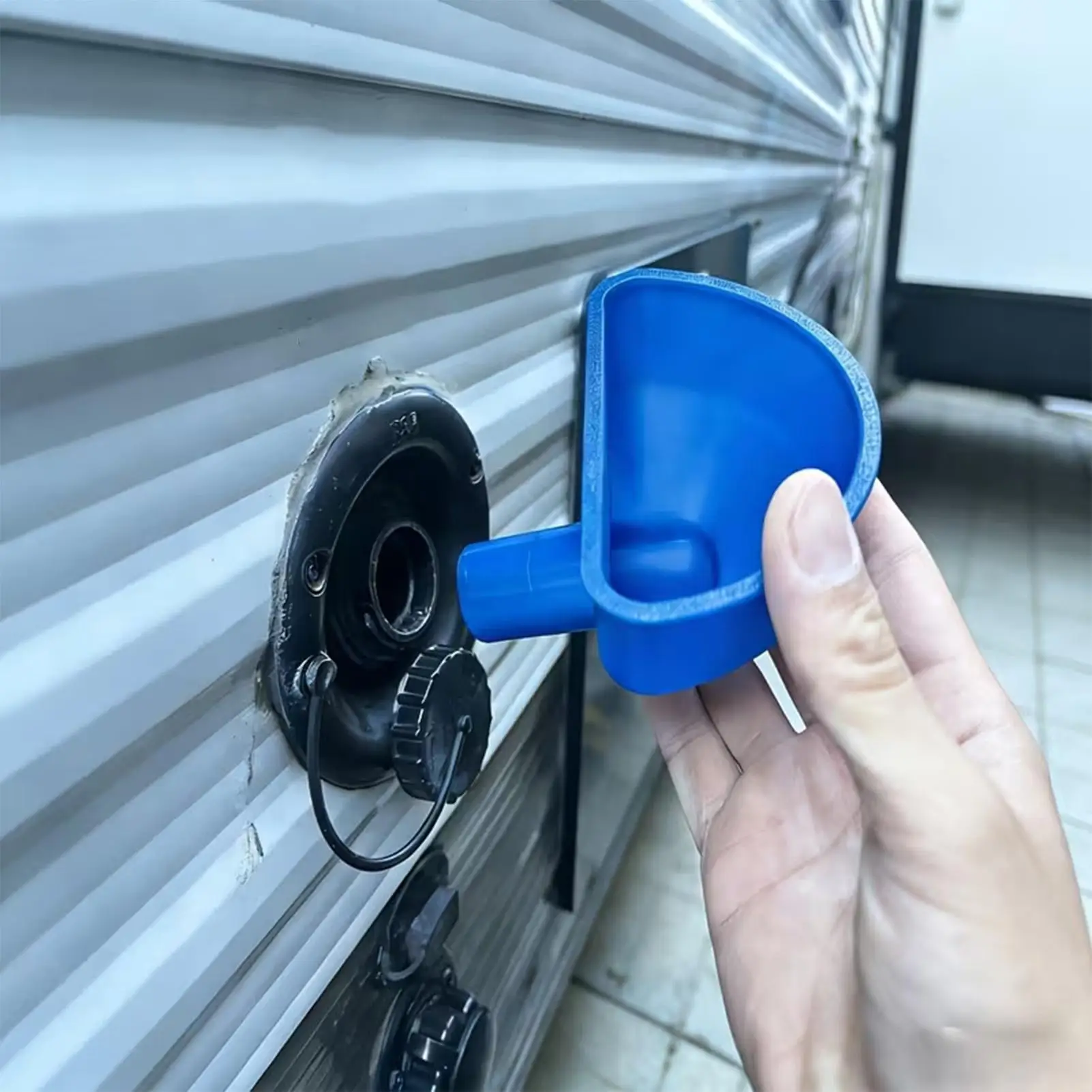 

1PC Water Filler Filling Funnel for Camper Campervans RV Caravan Portable Vehicle Accessories