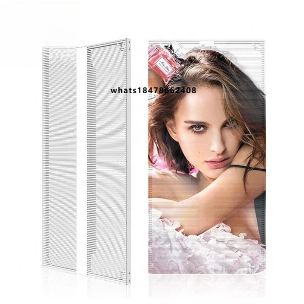 High brightness indoor/outdoor P3.91-7.81 mm transparent LED display/screen/billboard/advertising exhibition hall poster - view 2