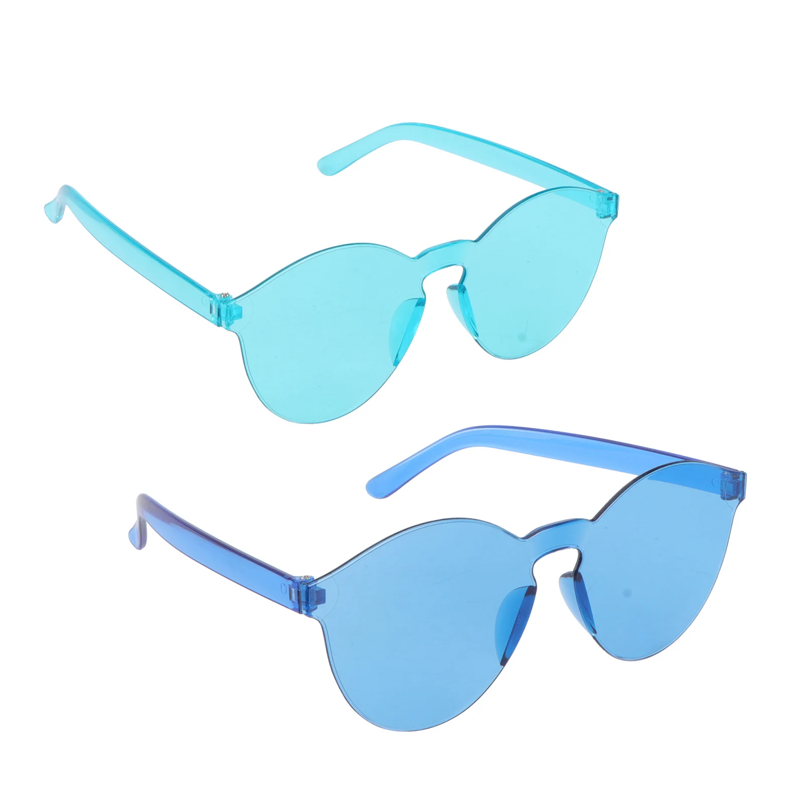 

2Pcs Retro Glasses Lightweight Plastic Party Festival Glasses Creative Eyeglasses Photo Prop Creative Eyeglasses