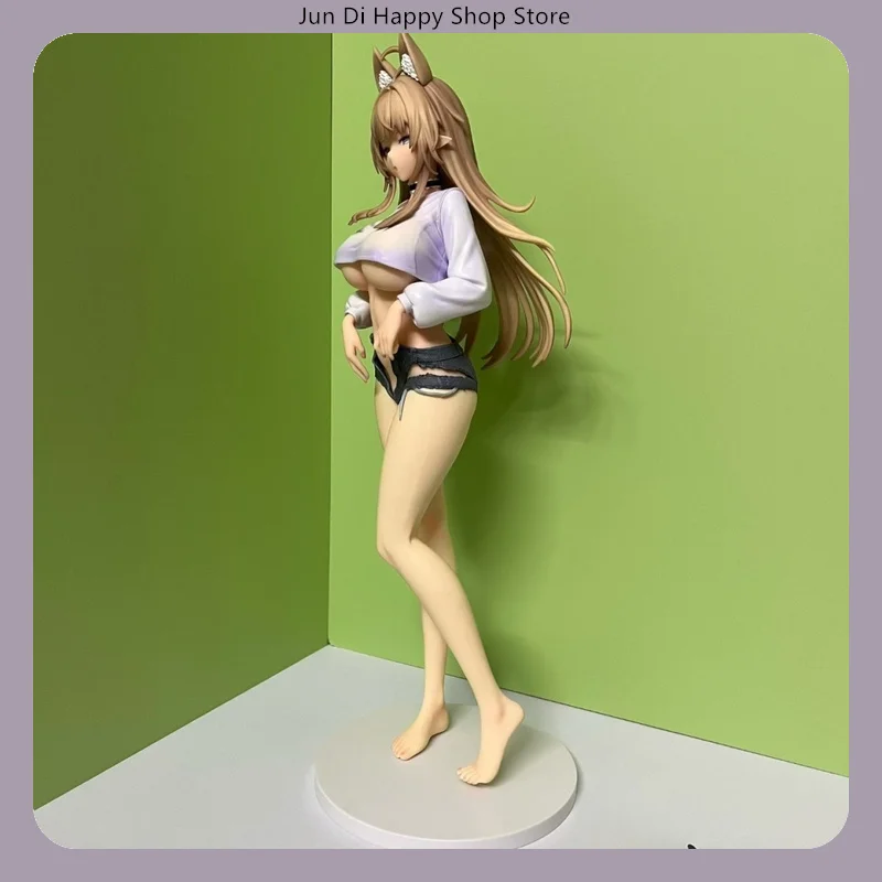 Figurine Anime Fille Elfe Lapin de 45 cm en Pose Debout, Modèle de Collection, Décoration de Bureau, Ornement, Jouet, Cadeau pour les Fans