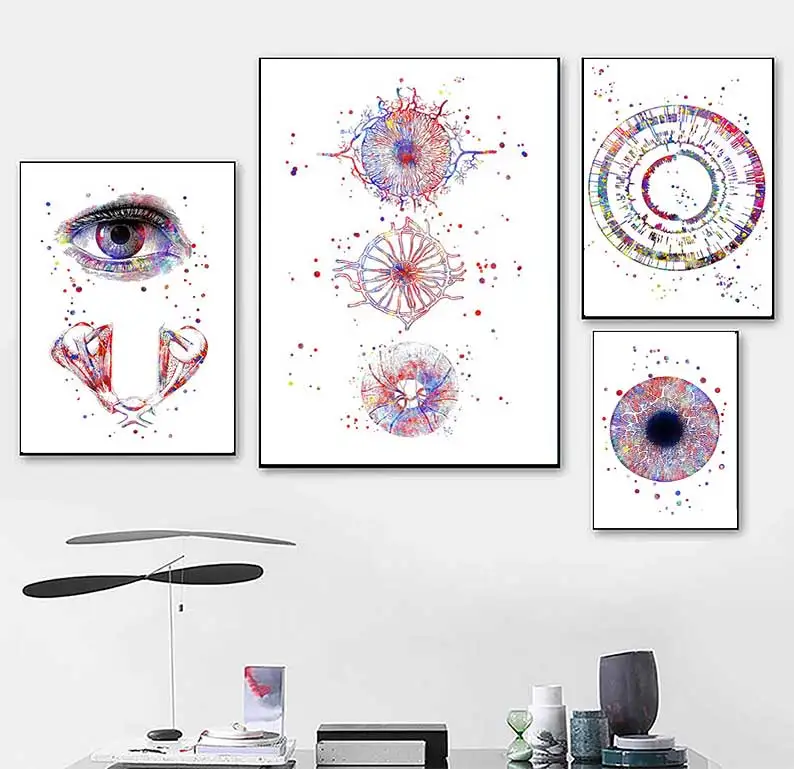 1pc frameless Trial Frame Optometrical Tools Art Optical Poster Prints Optometry Instrument Painting Eye Clinic Optician Doctor