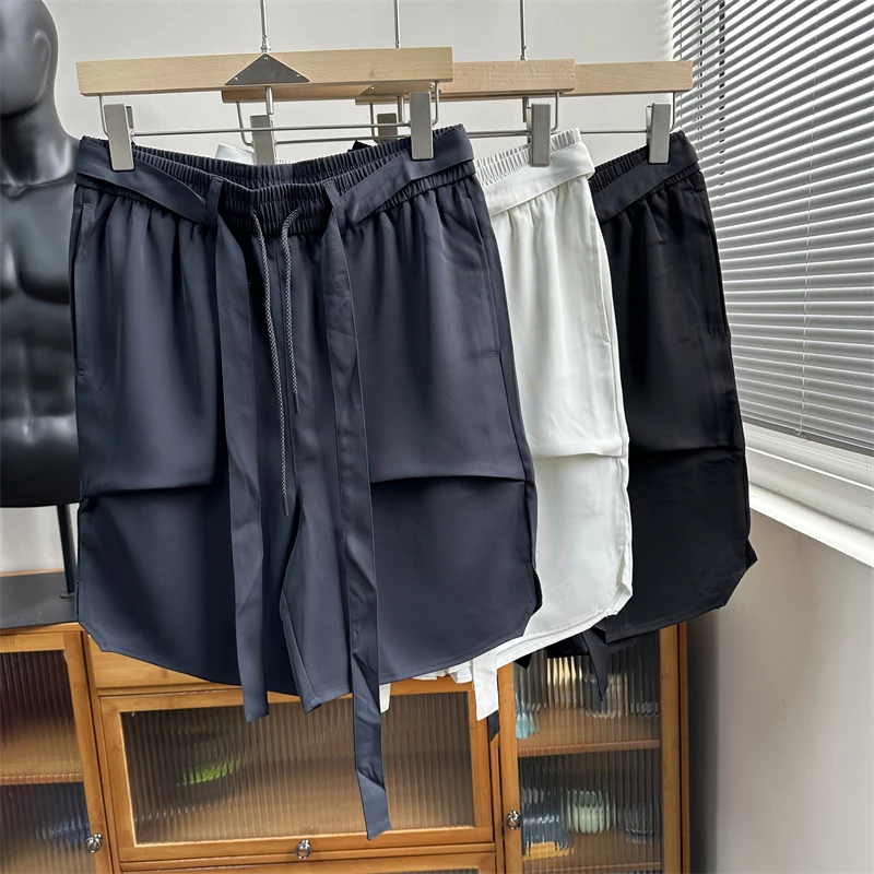 

Легкие мужские летние брюки прямого кроя свободного силуэта для повседневной носки, молодежные, стильные, прямого кроя