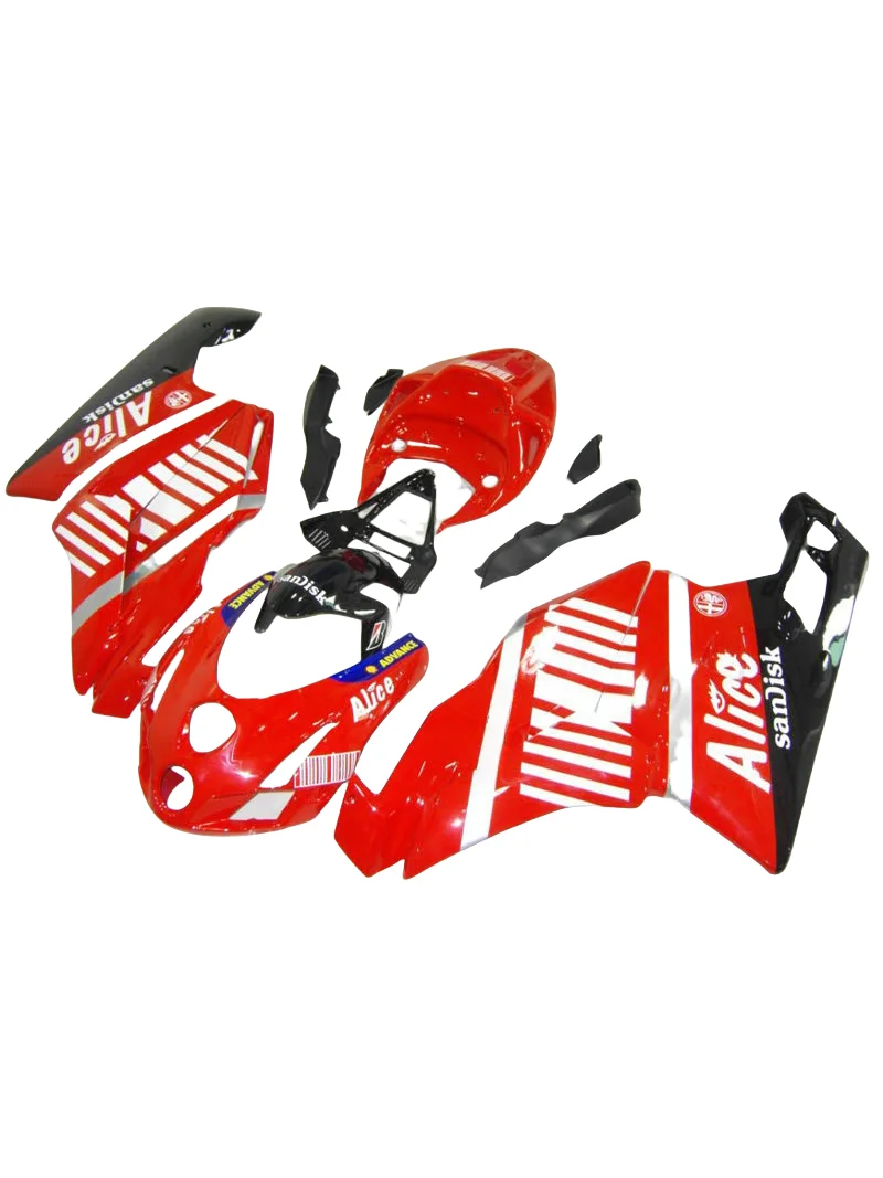 For DUCATI 749 999 2003-2004 749 03 04 Motorcycle ABS Injection Body Fairing Kit red white black