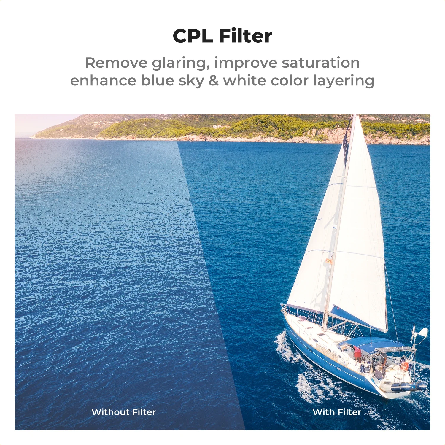 K&F Concept CPL Filter for DJI Air 3S, Polarizers Filters Compatible with Air 3s, 8K HD Water And Dust Proof Coatings Filter