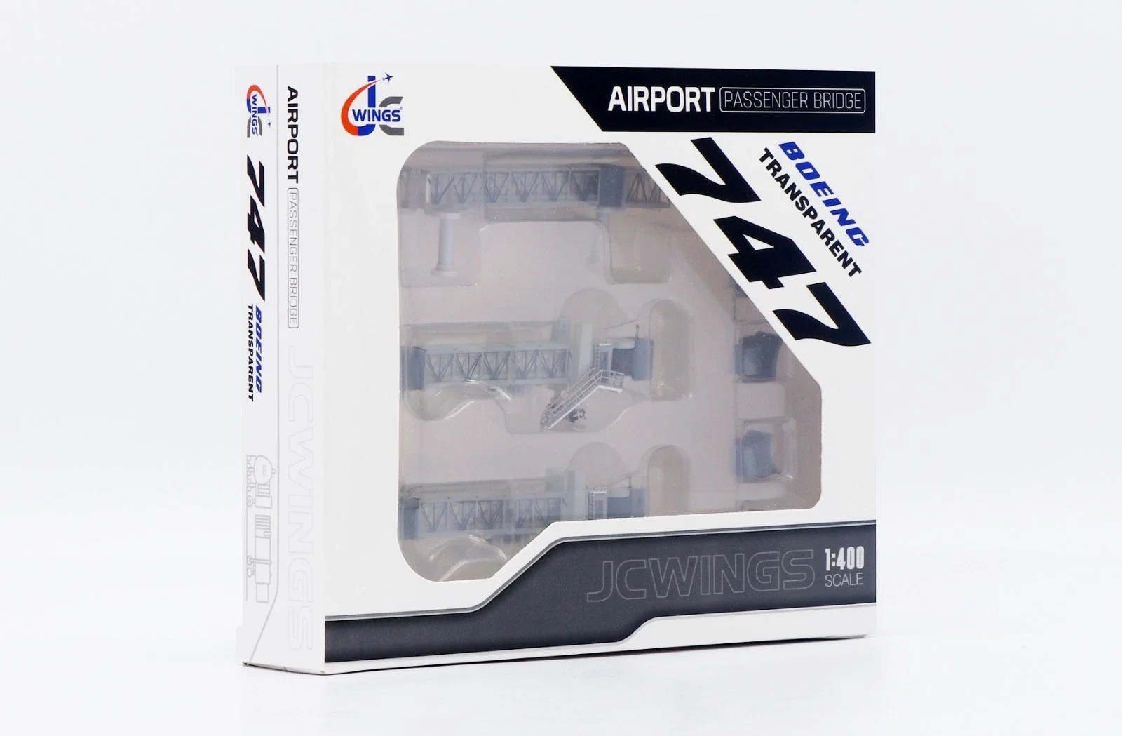 

LH4387 1:400 Пластиковая коллекционная модель пассажирского трапа для самолетов Boeing B747, готовый сувенир JC Wings