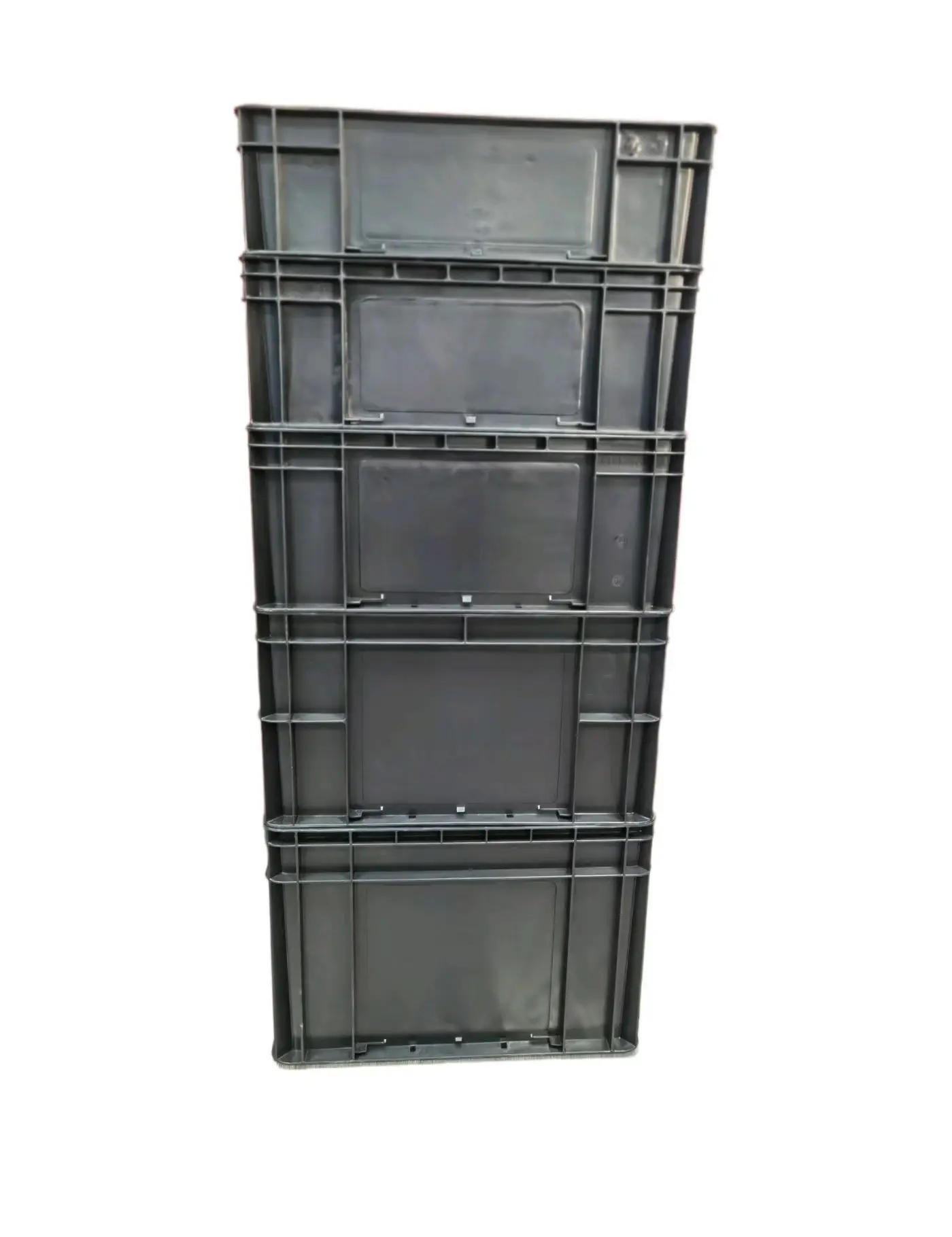 Nuevo Caja de plástico conductora ESD antiestática estándar europea, almacenamiento disipador estático con tapa