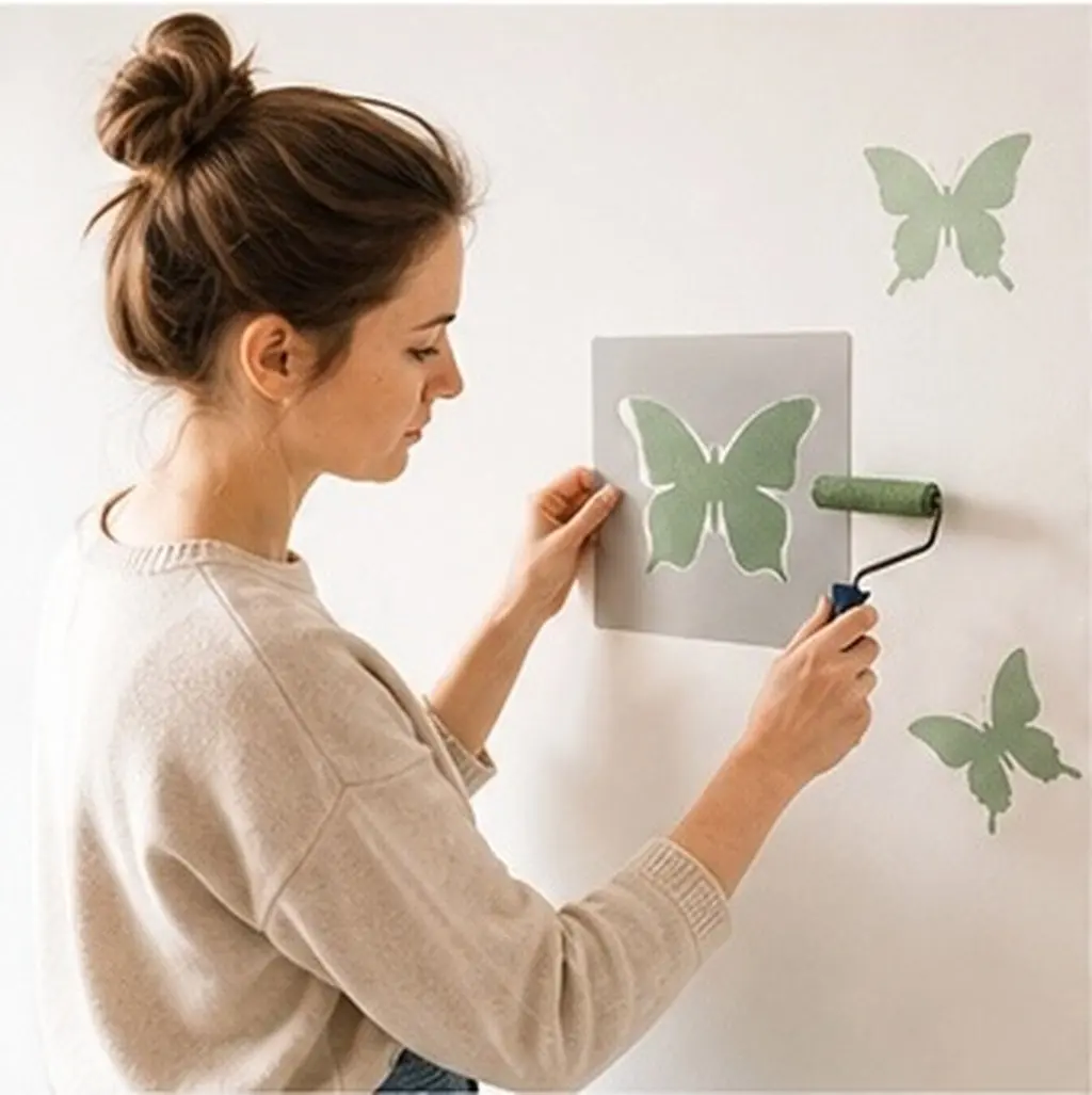 16Pcs Butterfly Stencils Spray Painting Hollow Reusable Craft Templates DIY Decorative Sheets for Drawing Scrapbook Projects