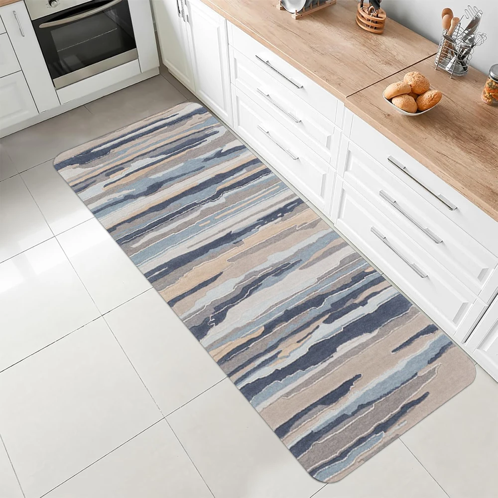 Watercolor Striped Runner Rug 2
