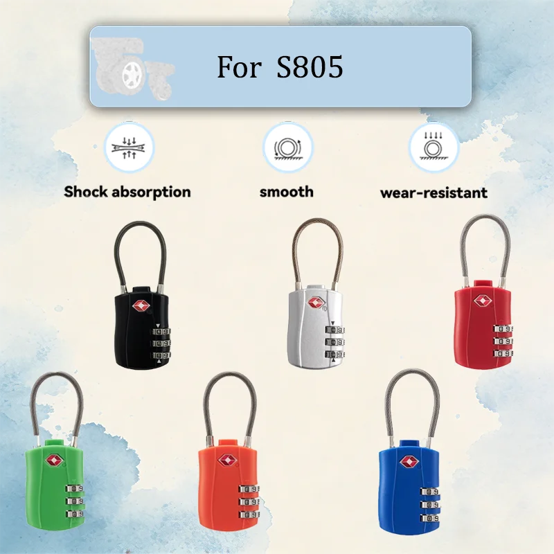 

For S-805 Portable Combination Lock Compact Padlock Anti-Theft Security Lock For File Cabinets Keyless Operation Durable Lock