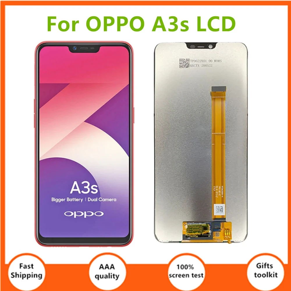 6.2 inches brand-new  For OPPO A3s LCD CPH1803 Display Screen Touch screen Digitizer Assembly  Screen Display Replacement