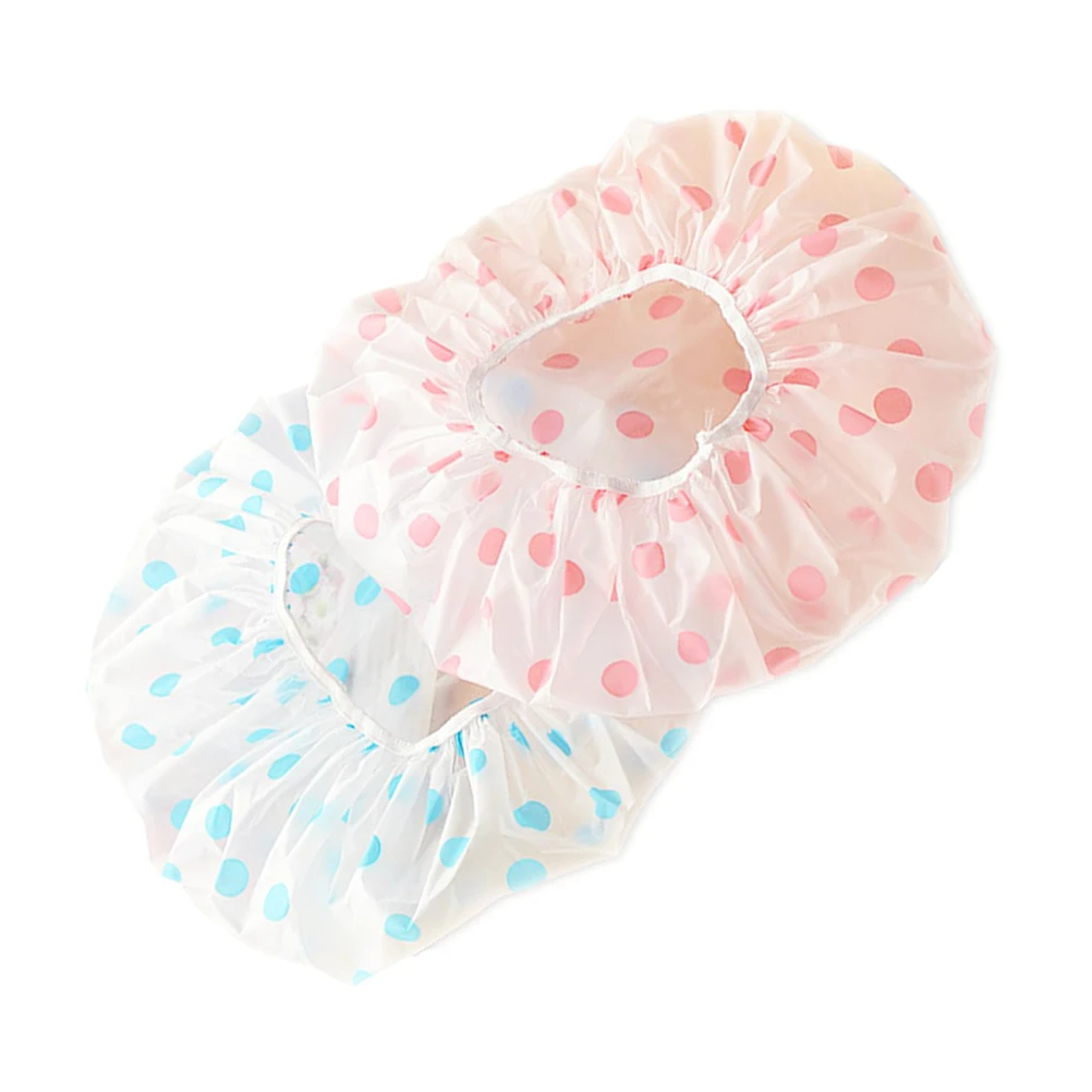 

8pcs Waterproof Shower Cap for Women Reusable Soft Foldable Hair Bath Hat SPA Kitchen Bathroom Adorable Printed