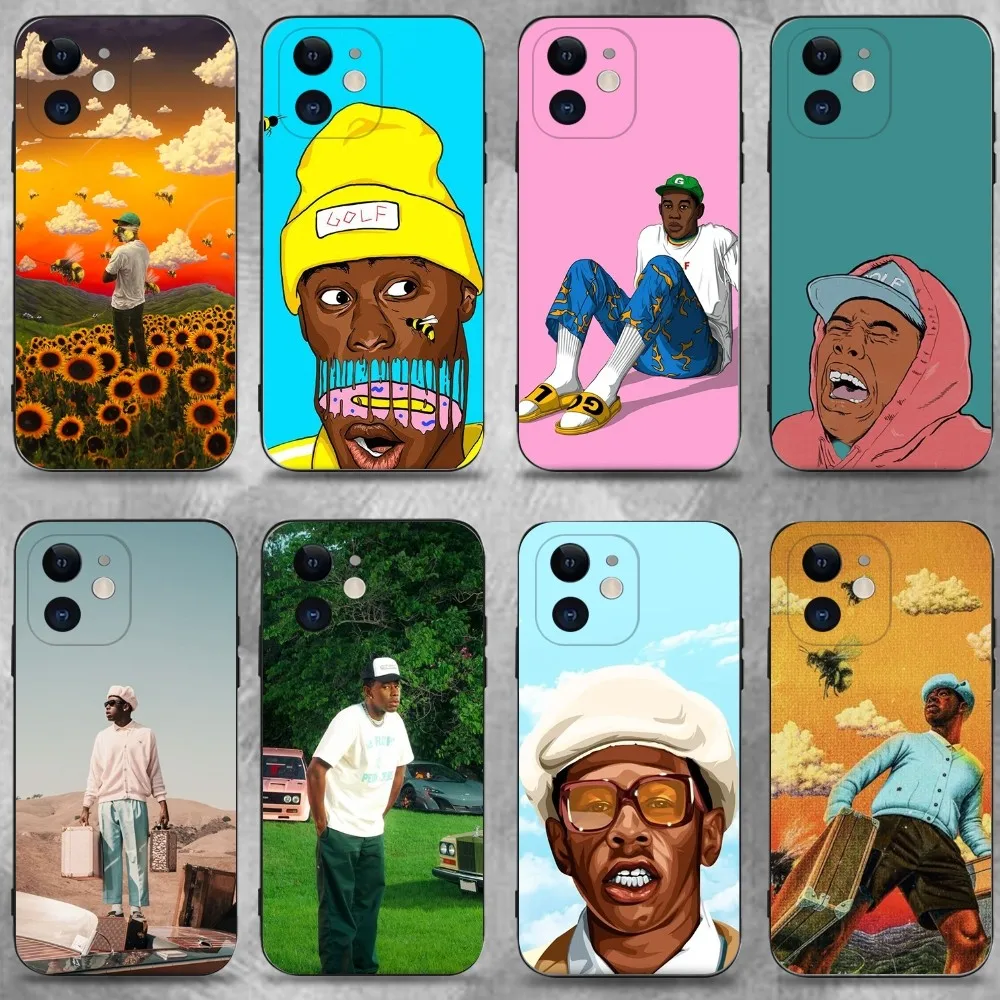 

T-Tylers The Creator Phone Case For iPhone 16 15 Plus 14 13 Pro Max 12 Mini 11 X XS XR 7 8 8Plus Black Soft Phone Coque