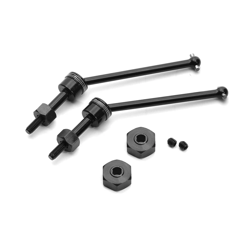 Junta Universal negra para modelos de coches TEAM LOSI 1/8 LMT 4WD SOLID LOS04022 junta Universal CVD frontal de acero de aleación de carbono medio