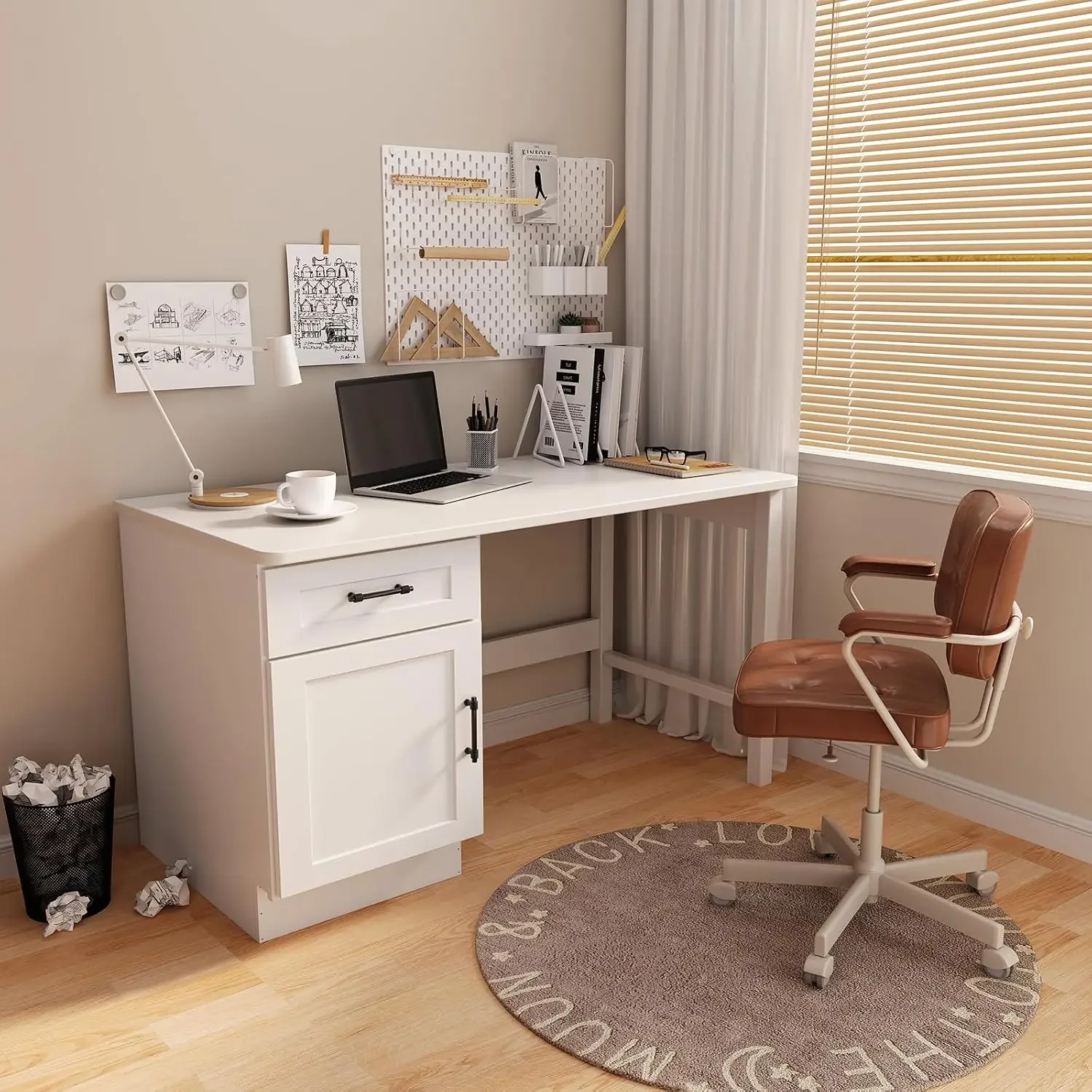 2 Drawer File Cabinet, RTA Small Office File Cabinets | Soft-Close Design, Under Desk Filing Cabinets for Home Office Storage an