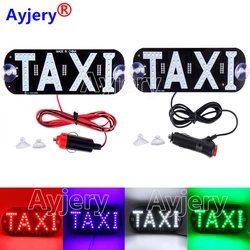 1PCS Super Bright LED Windscree Light Pad TAXI Style For Taxi Driver With 12V Car Charger White Blue Red Green