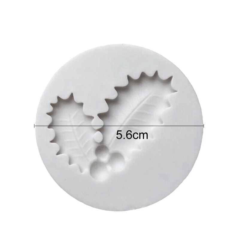 Holly Berry Weihnachten Silikon Kuchen Backform Sugarcraft Schokolade Cupcake Form Fondant Dekorieren Werkzeuge – Detail 8
