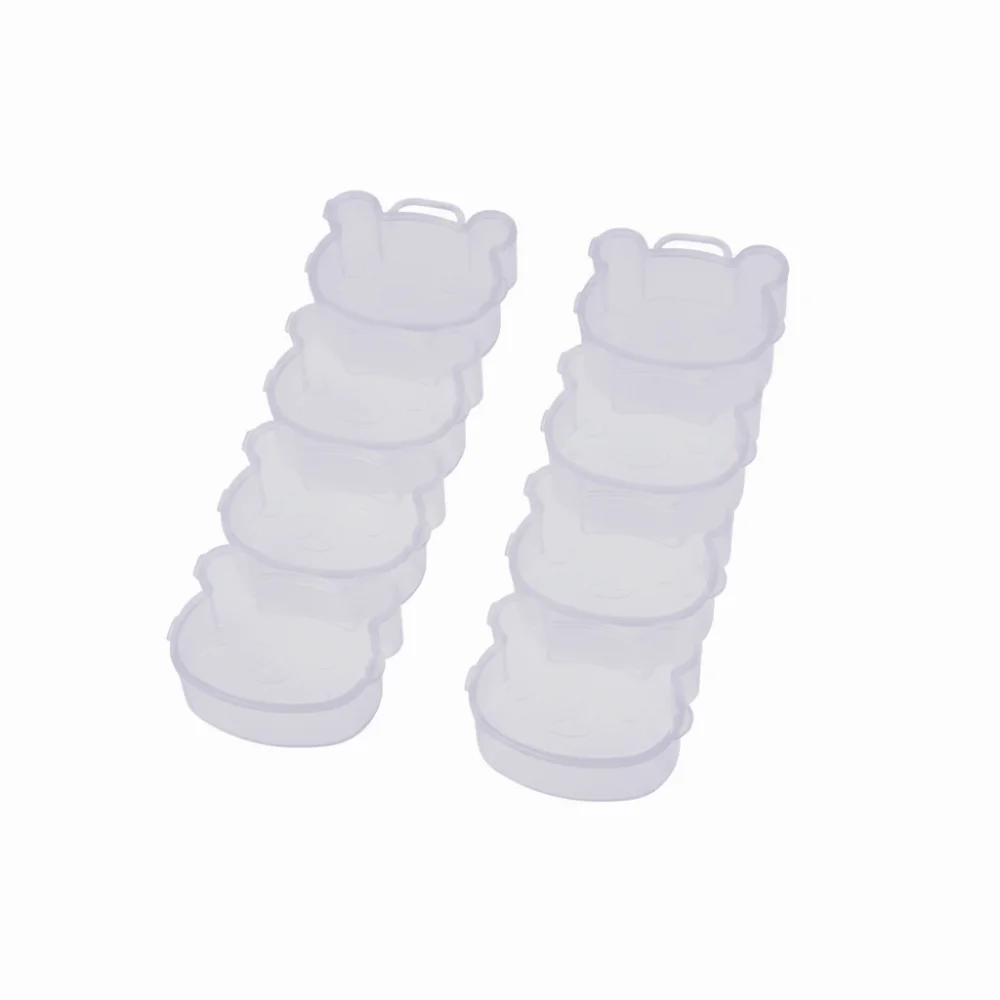 Multi-grid Transparent Plastic Storage Box Four-grid Transparent Plastic Multi-grid Jewelry Organizer Four-piece Storage Box