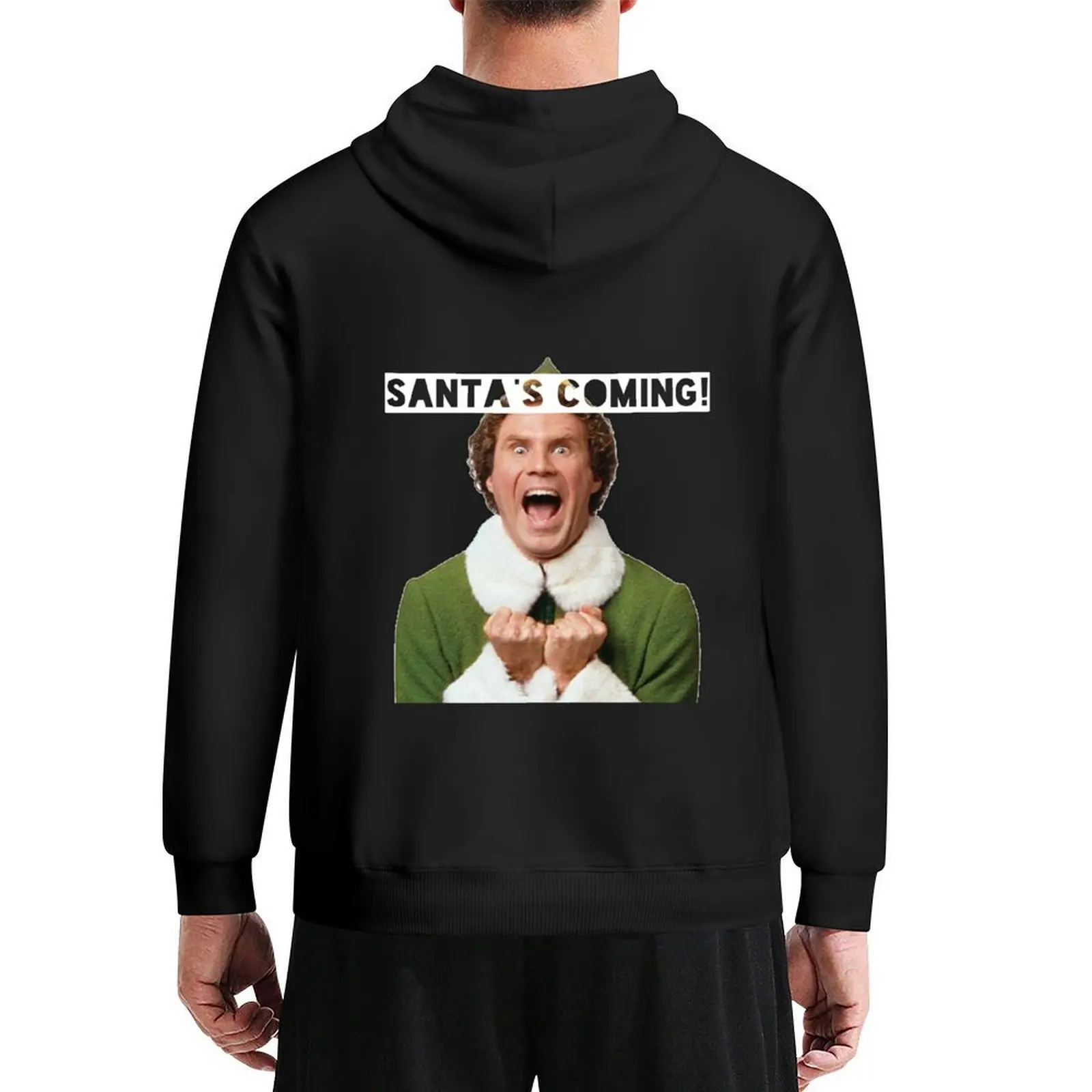 

Elf - Santa's Coming! Hoodie korean style clothes fashion men men clothes men's sweat-shirt set new in hoodies & sweat-shirt