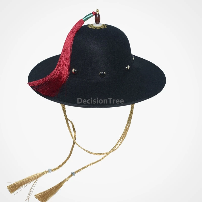 2025 الزي الصيني القديم قبعة مستديرة الحرس الملكي موحدة hanfu ملحق رئيس كوريا نمط الرجال اليومية خمر الخرز القبعات #4