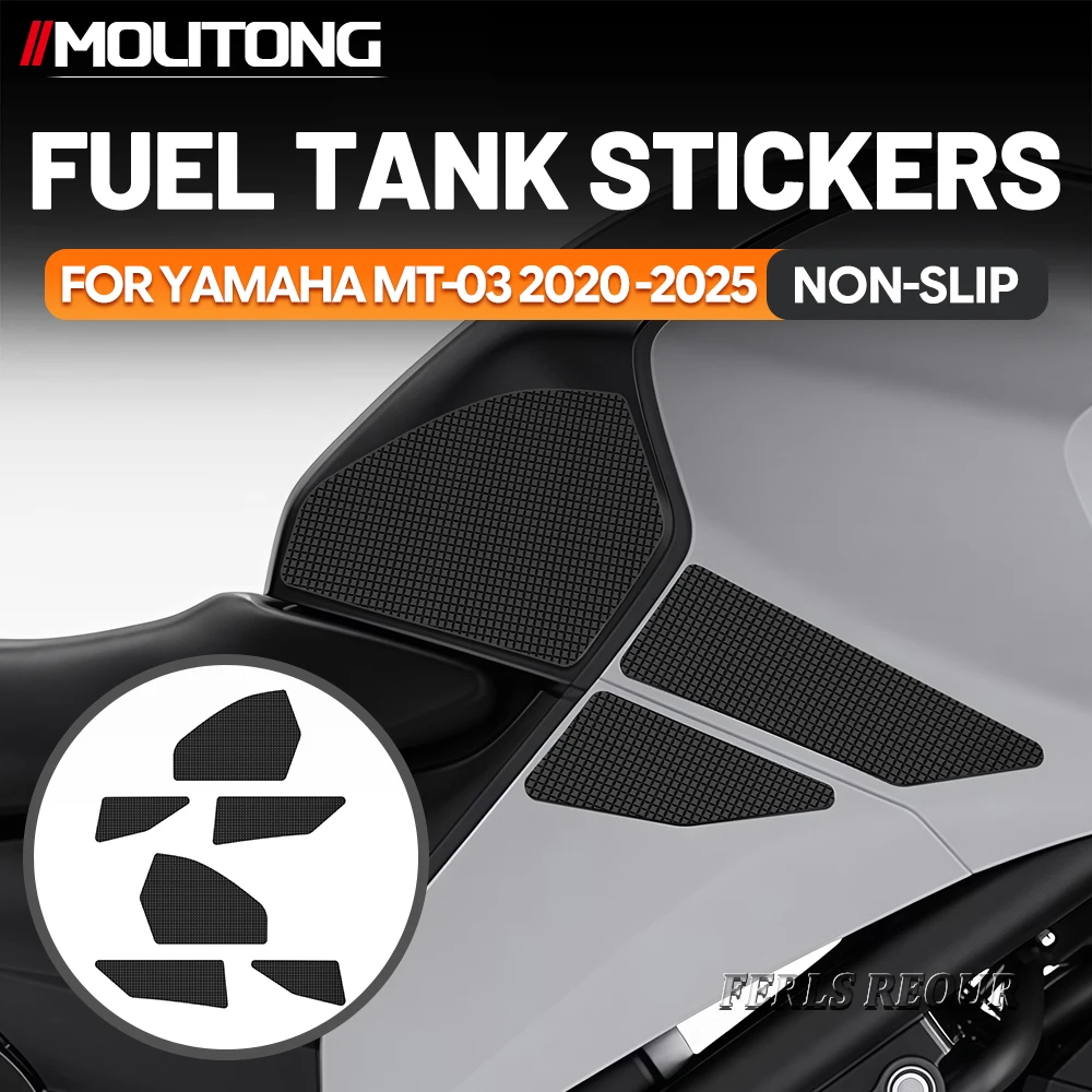 

For Yamaha MT-03 2020 -2025 3D Rubber Tank Pad Anti Slip Sticker Guard Fuel Tank Protector Guard Damping and buffering