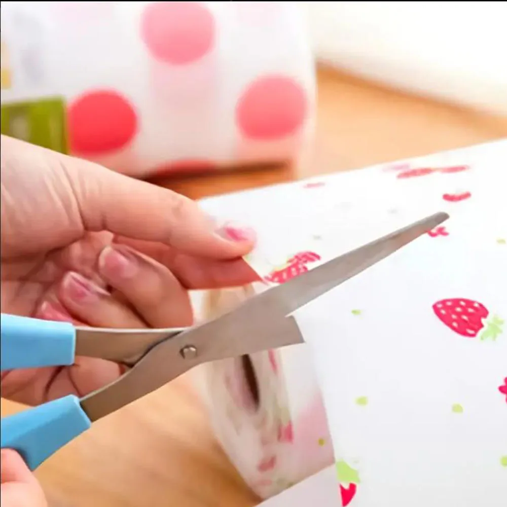 1roll Strawberry Pattern Shelf Drawer Liners Mat Non-Slip Non-Adhesive Shelf Paper Protector Anti-Mildew Antibacterial Liner Mat