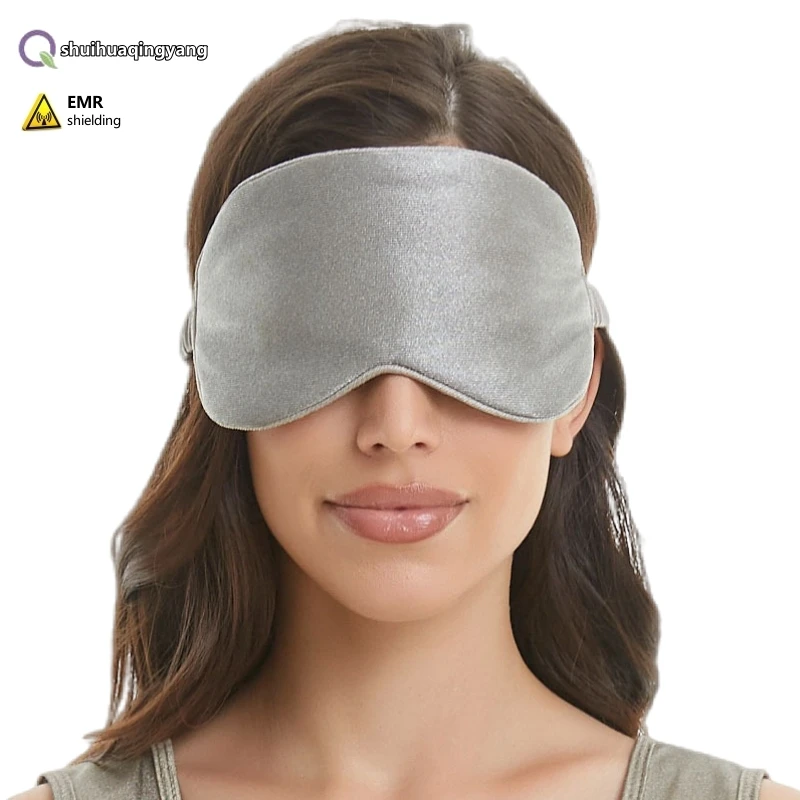 Electromagnetic radiation protective single-layer/double-layer silver fiber eye mask Computer EMF shielding shading eye mask