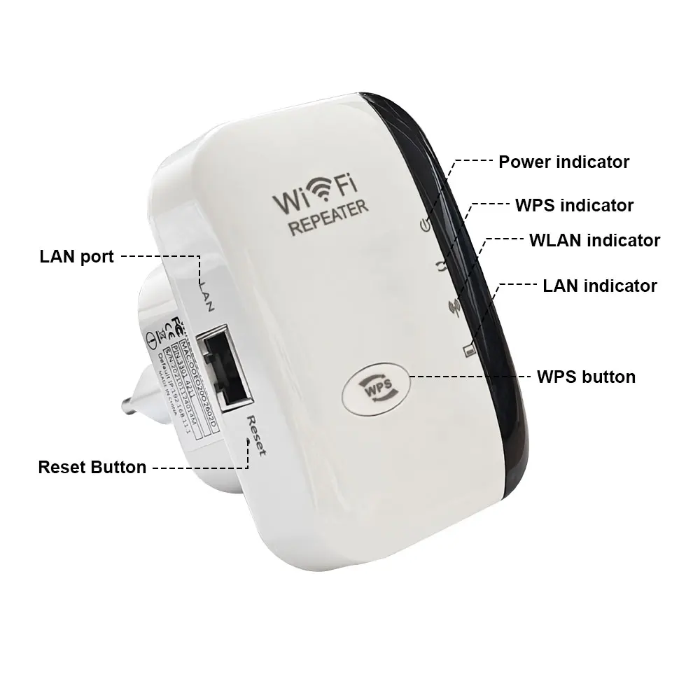 300Mbps واي فاي مكبر للصوت اللاسلكية واي فاي مكرر موسع 802.11N الداعم مكرر مكبر للصوت واي فاي ريبيتر