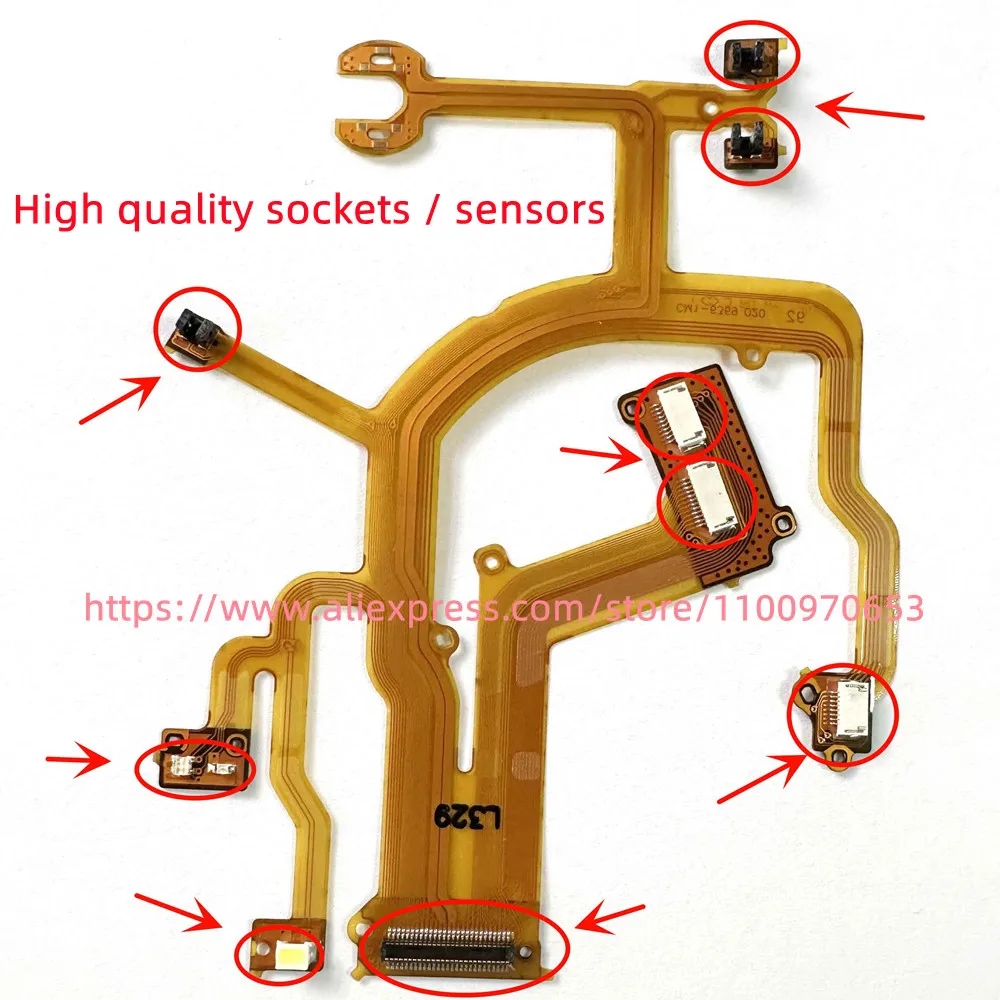 NEW Lens Back Main Flex Cable For CANON Powershot G10 G11 G12 Digital Camera Repair Part With socke With sensor