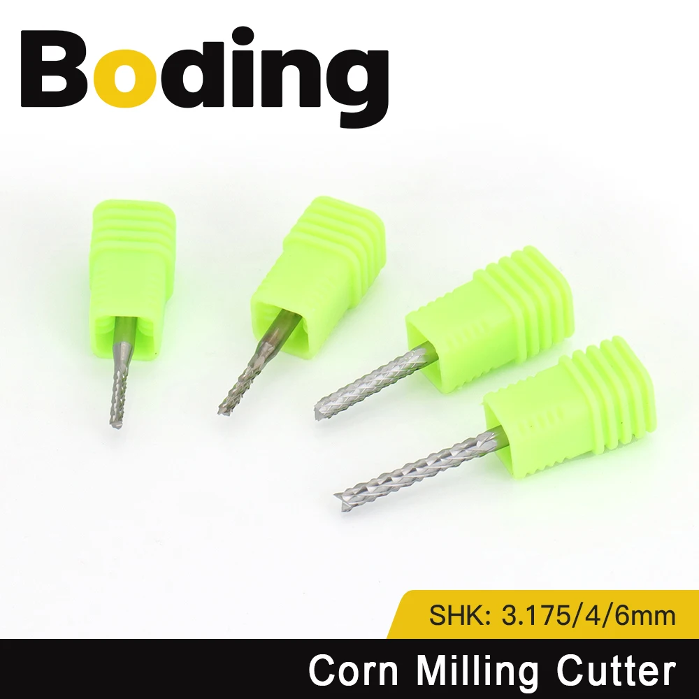 

5 шт. фреза для кукурузы 3,175/4/6/8 мм SHK карбид вольфрама PCB концевые фрезы гравировальный станок фрезерный станок с ЧПУ режущий инструмент