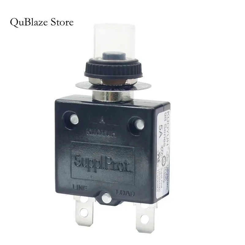 

KUOYUH Mini Circuit Breaker 98 Series 5A Manual Reset Thermal Overload Protector Switch