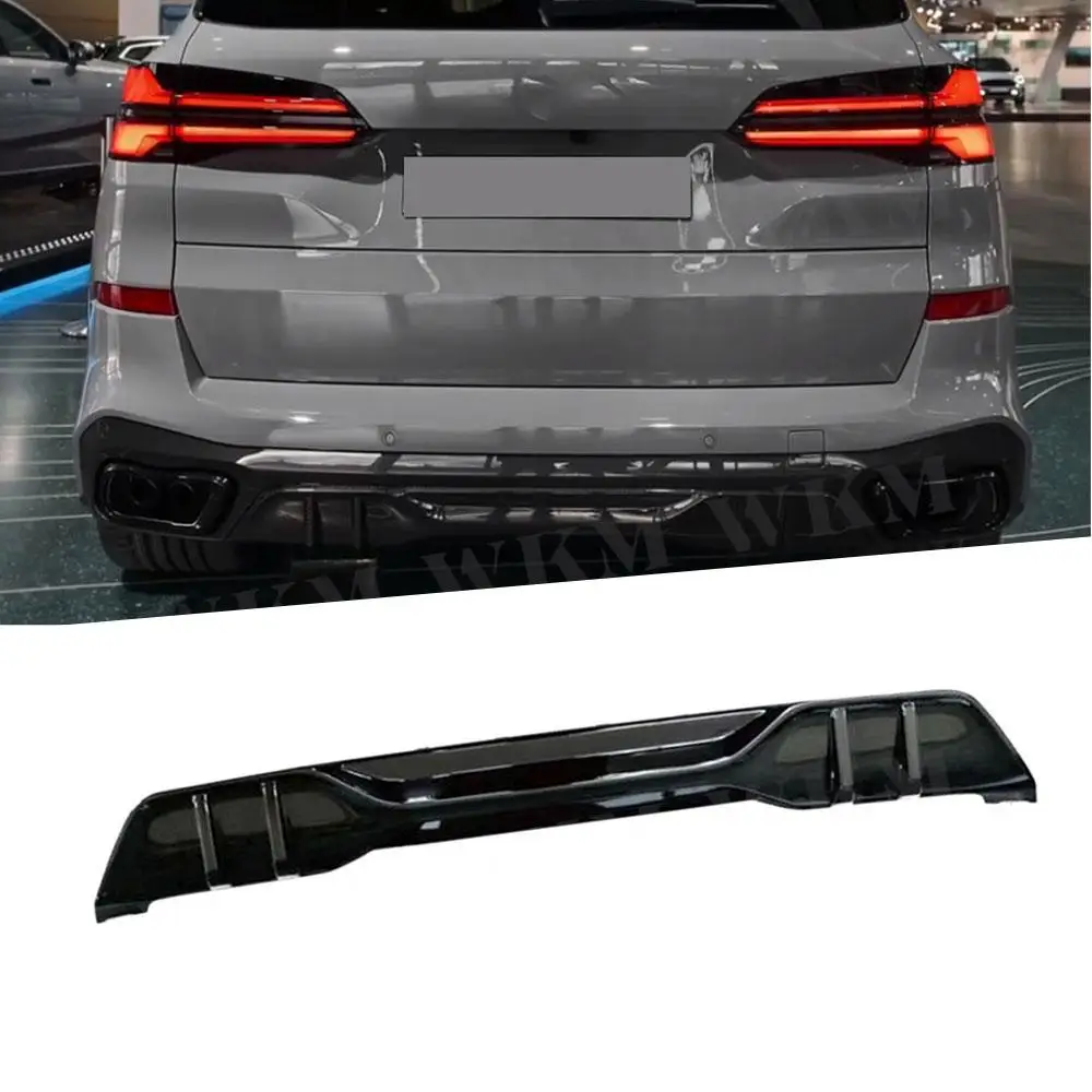 

ABS Carbon Look Car Rear Bumper Diffuser Lip For BMW X5 G05 M Sport 2019 Body Kit Boot Splitter Spoiler Apron Plate Carbon Fiber