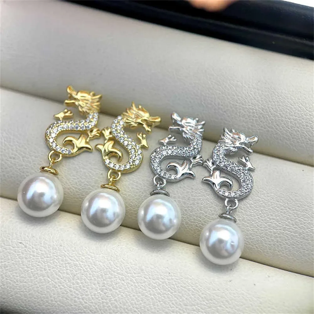 

Серьги из стерлингового серебра 925 пробы с жемчугом, принадлежности для самостоятельного изготовления ювелирных изделий, пустые стойки для сережек для аксессуаров ручной работы, без жемчуга