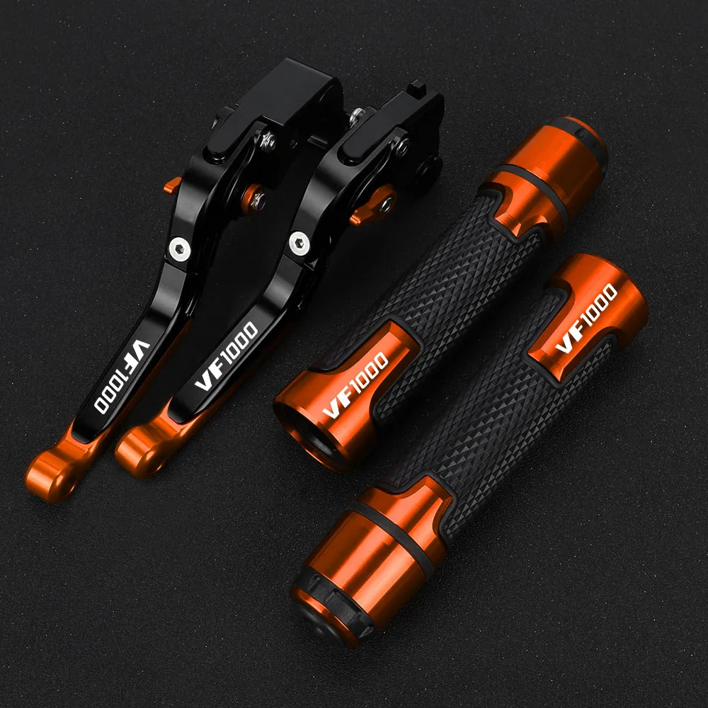 Motorcycle Adjustable Brake Clutch Levers & Handle Handlebar grips FOR HONDA VF1000 VF 1000 1000VF 1997-2000 2001 2002 2003 2004