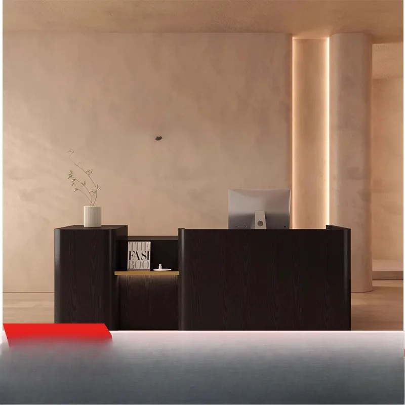 

Modern simple company office front desk custom men's clothing store