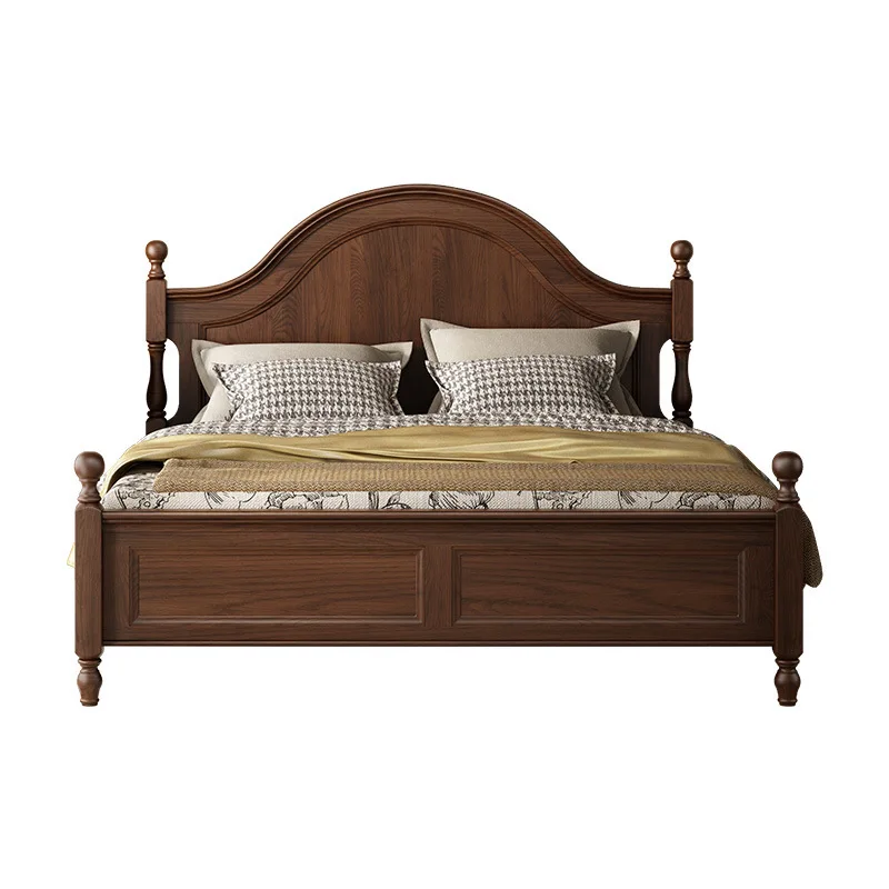 

Nordic all solid wood bed 1.8 meters master bedroom storage high box double wedding bed, simple ash wood 1.5 solid soft rely