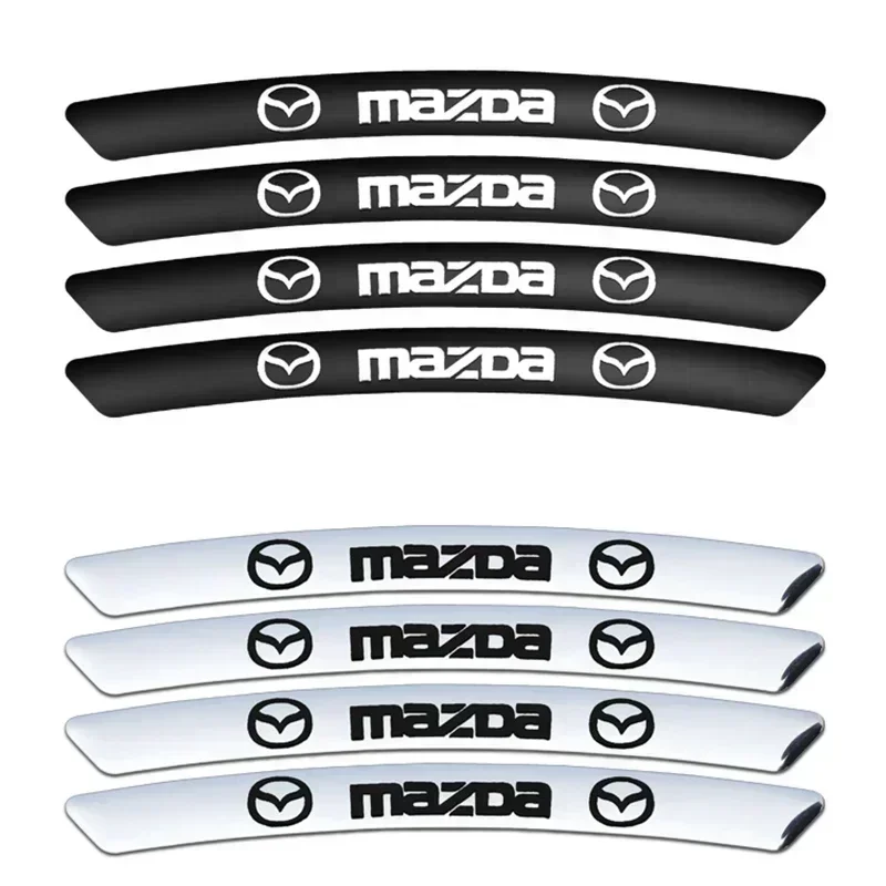자동차 타이어 림 스티커 엠블럼, 마쓰다 5 6 RX8 RX7 MX3 MX5 CX9 CX7 CX5 MX3 MX5 Atenza Axela Protege 스피드 휠 액세서리, 4 개
