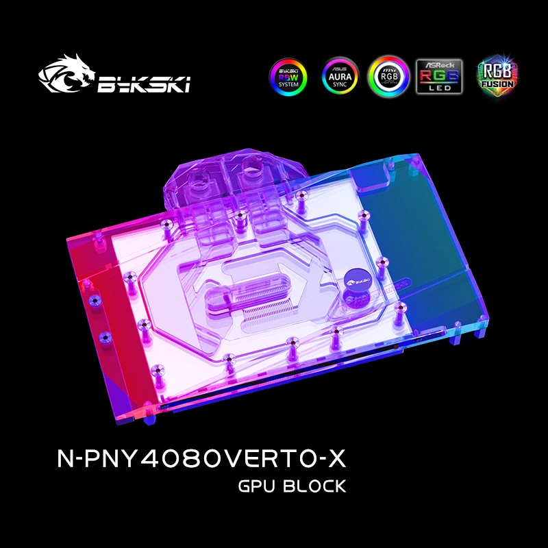 Bykski RTX4080 GPU Water Block For PNY RTX 4080 16GB XLR8 Gaming VERTO PC Water Cooler Custom Copper GPU Cooling Radiatior