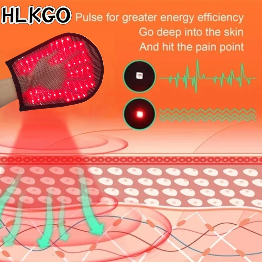 

LED 660nm 850nm Mul-tifunctional Massage Red Light Therapy Hand Gloves for Hand Pain Release Relief Muscle Relaxation