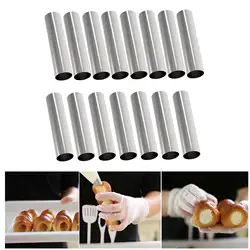 15 Pieces Food Grade Cannoli Form Tubes Non Stick Cream Horn Mould Pastry Baking