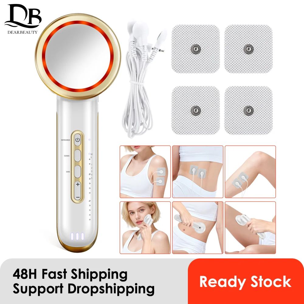 

Электрический массажер для коррекции фигуры, ультразвуковой кавитационный аппарат для похудения, EMS-микротоковый прибор для лифтинга лица с дальним инфракрасным излучением